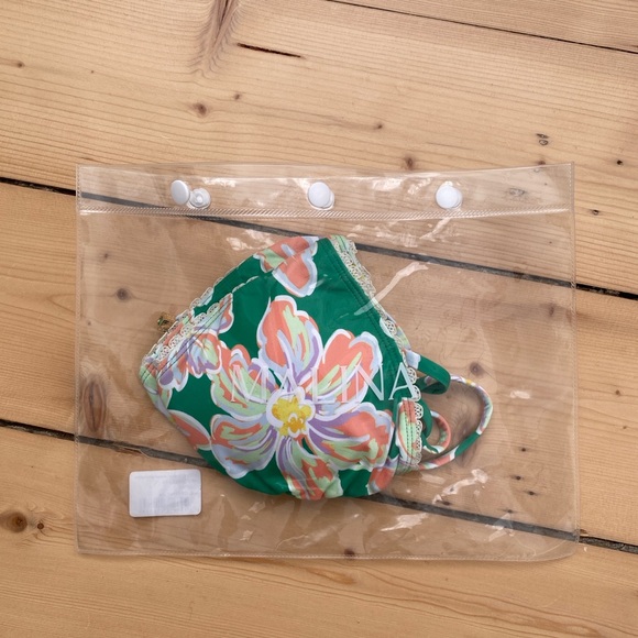 By Malina - Luxury NWT Fleurine Triangle Bikini Top in Green Lily - Picture 7 of 8